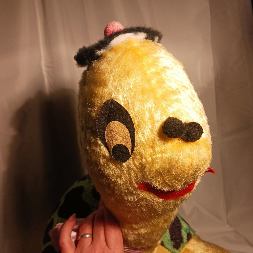 Vintage Turtle Stuffed Toy Large 29x16x14 50s 60s